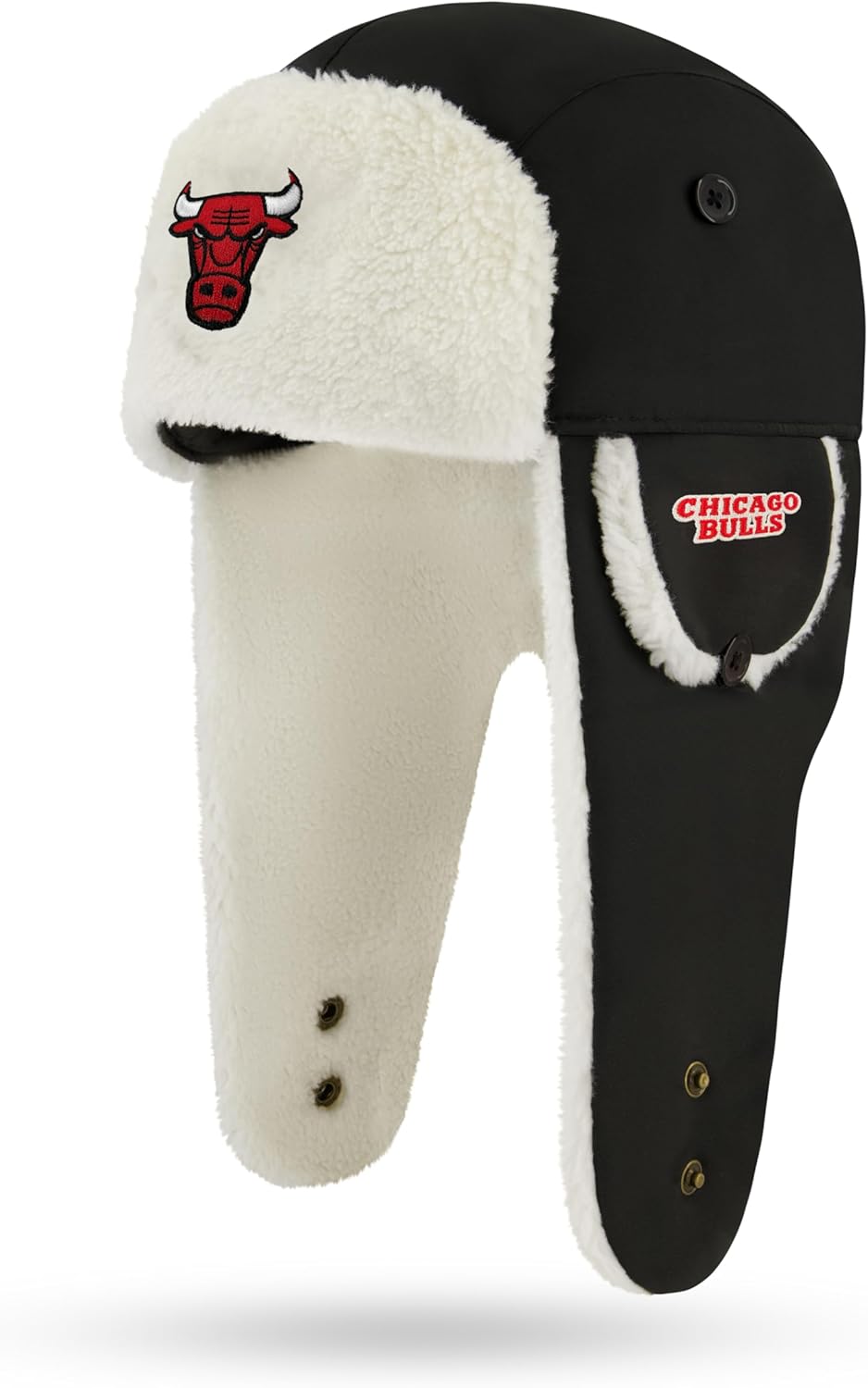 Ultra Game Adult NBA Official Trapper Winter Hat with Super Soft Warm Sherpa Lined Ear Flaps