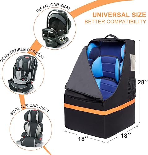 Miniatura 3 de Clearworld - Bolsa de viaje para asiento de automóvil para avión, mochila grande para asiento de automóvil, bolsa para asiento de automóvil, bolsa