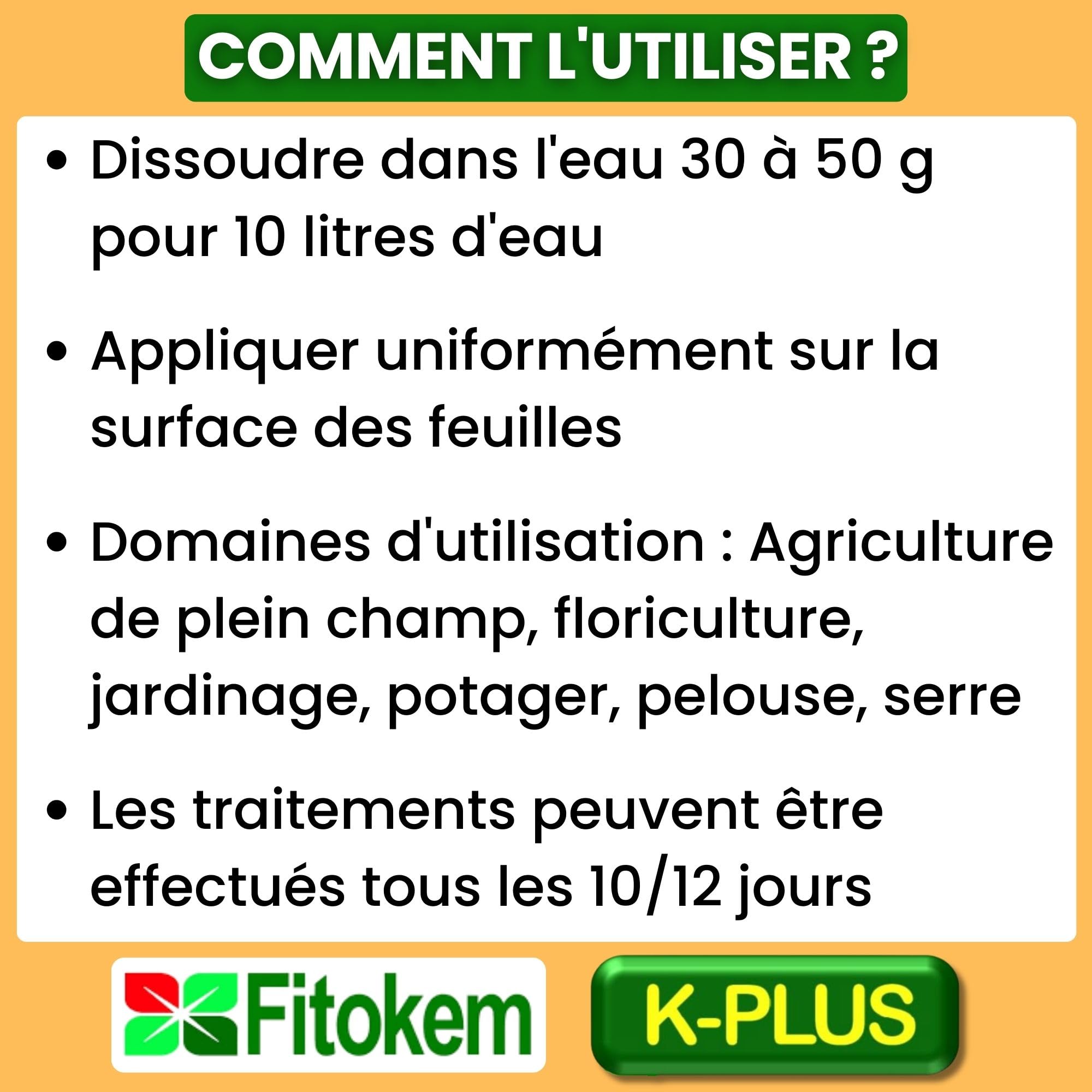 FITOKEM K-Plus 1KG - Engrais et Fertilisants Bicarbonate de Potassium Pur pour Plantes Intérieur et Exterieur et Agriculture, Engrais Universel Potasse Jardin, Potager, Arbres Fruitiers