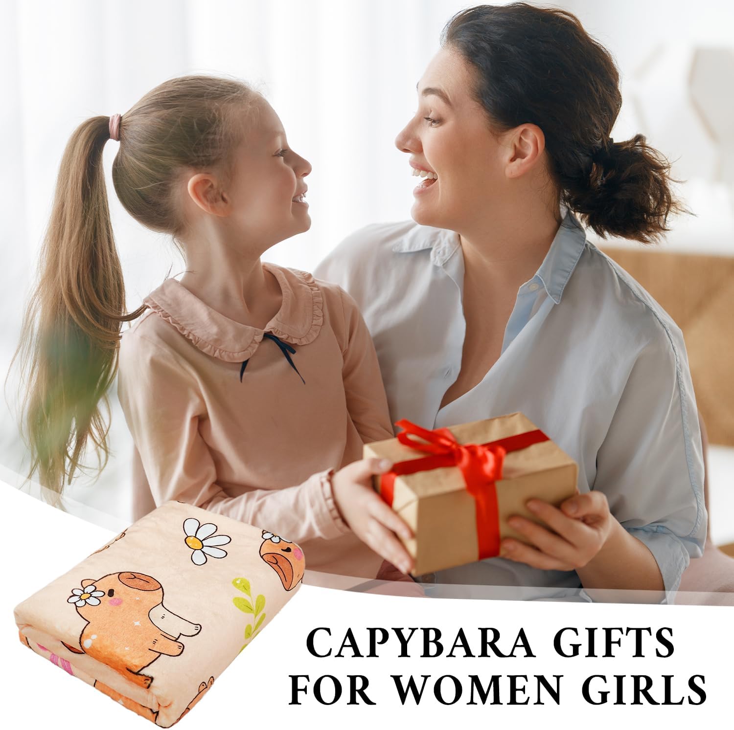 Capybara Throw Blanket Cozy Fleece Blankets for Adults Kids Boys Girls for Women Men Capybara Lovers Decor for Party Sofa Bed Couch 50"X60" - Image 6