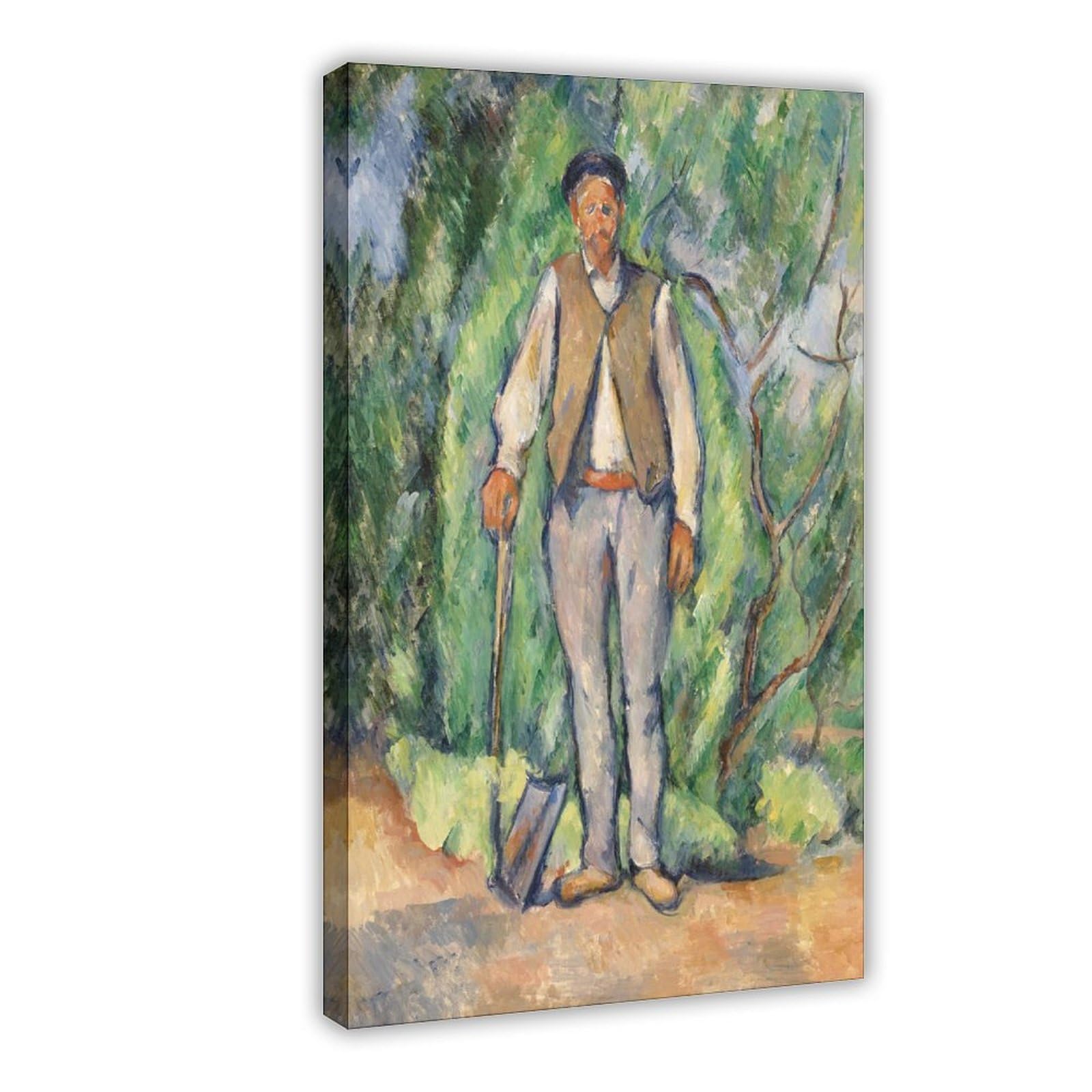 ANFOTCM Paul Cezanne, ogrodnik, plakat, grafika, wydruki, rustykalne dekoracje wiejskie do salonu, łazienki, sypialni, 60 x 90 cm