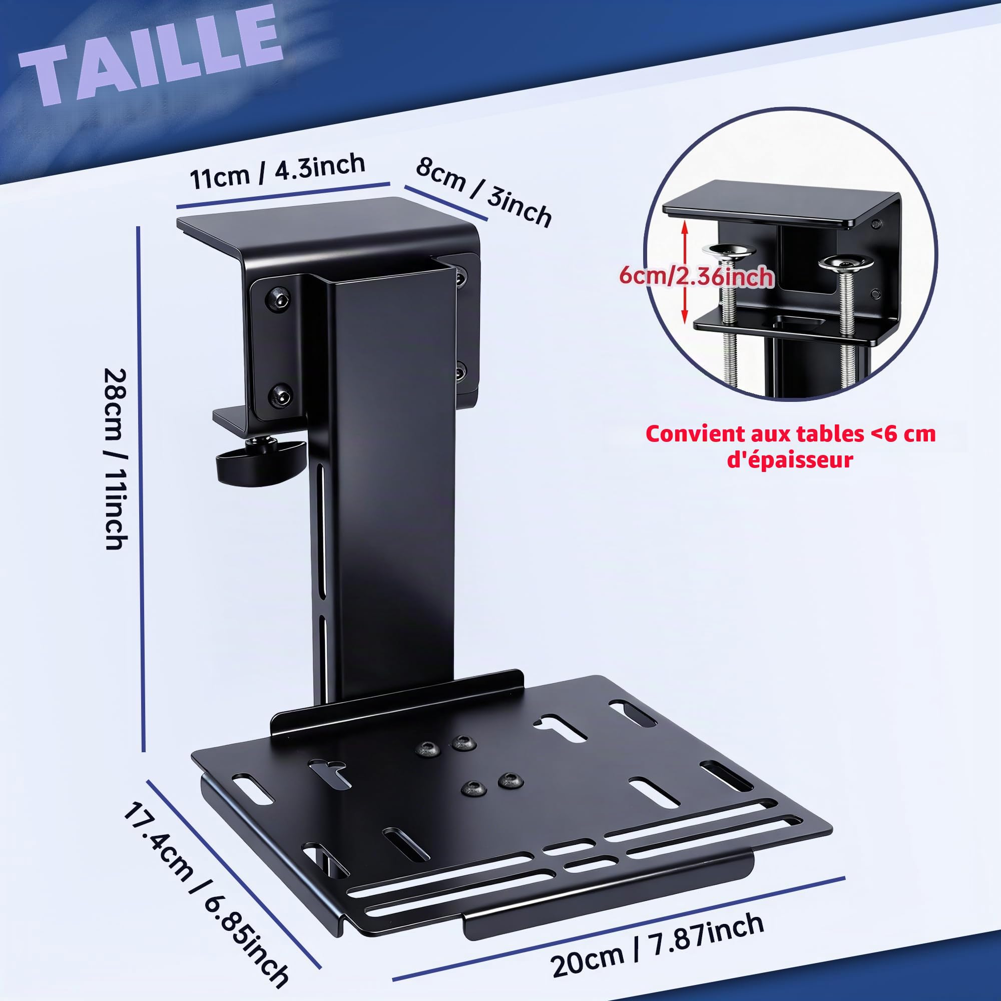 Support de Bureau Universel pour Levier de Vitesse et Frein à Main Sim Racing, Compatible pour Logitech G Driving Force, pour Thrustmaster TH8A, TSSH