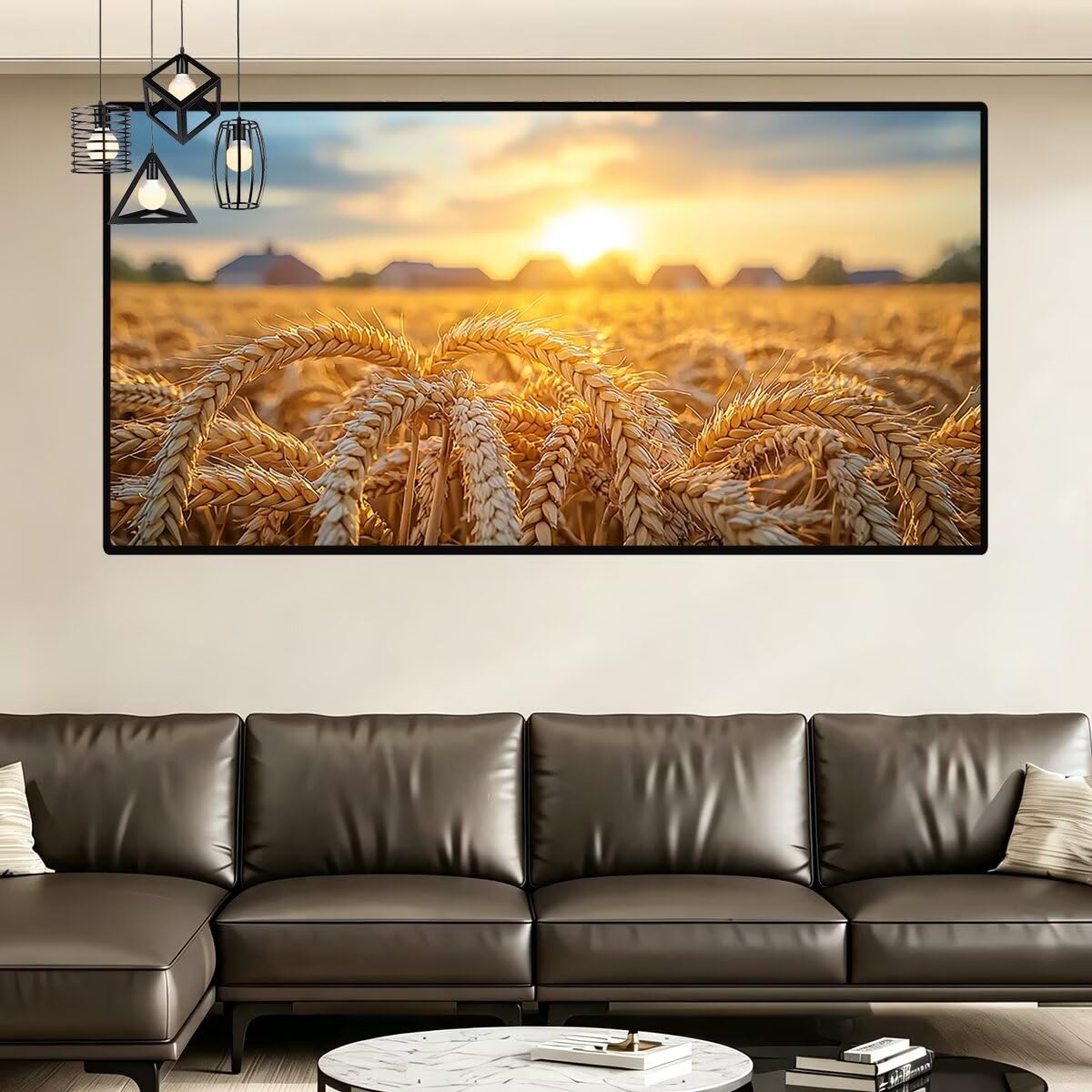 Diamond Painting Groß XXL 120x60cm, 5D Diamond Painting Weizen Bilder -0425