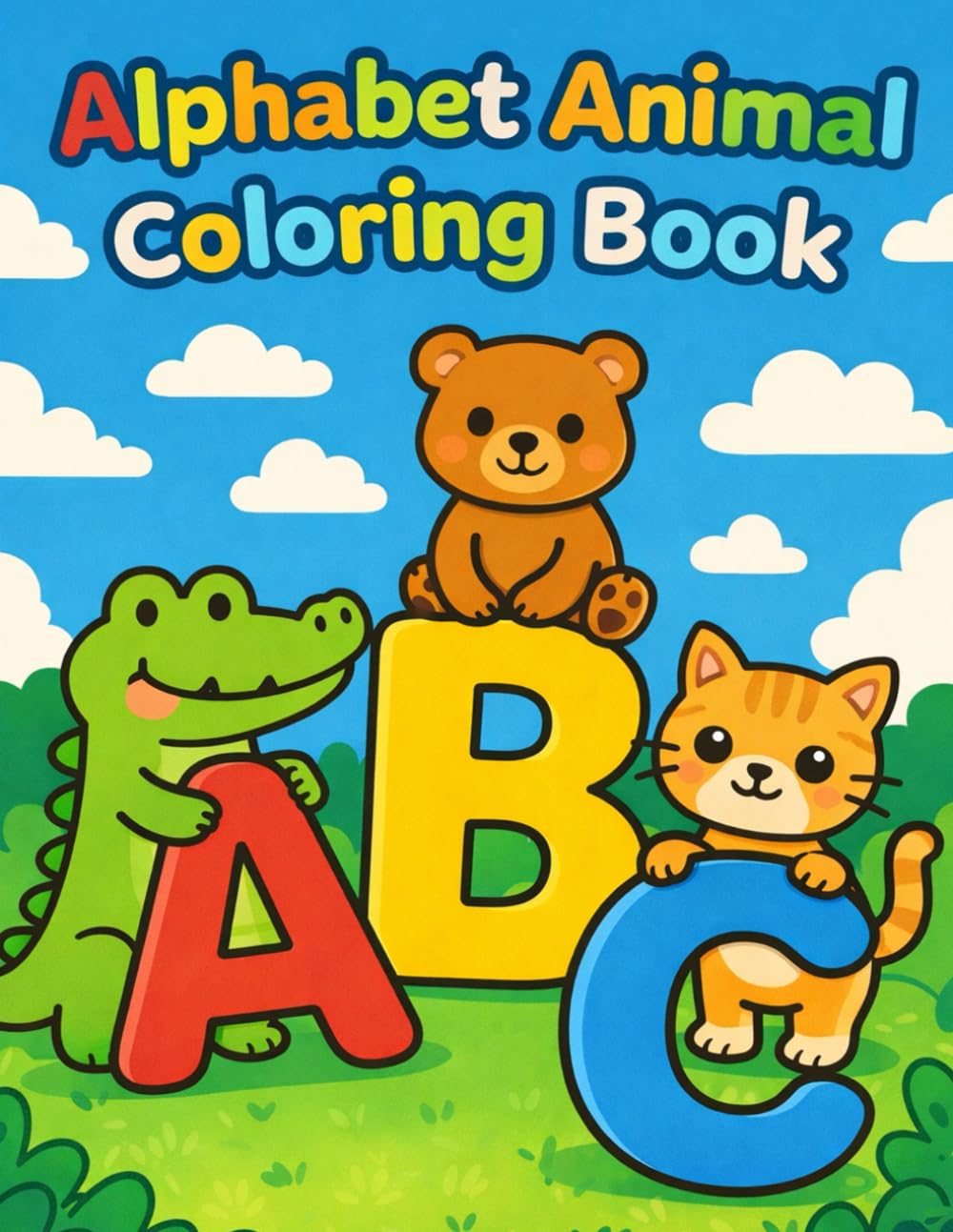 Alphabet Animal Coloring Book: Simple ABC Fun for Ages 1–5
