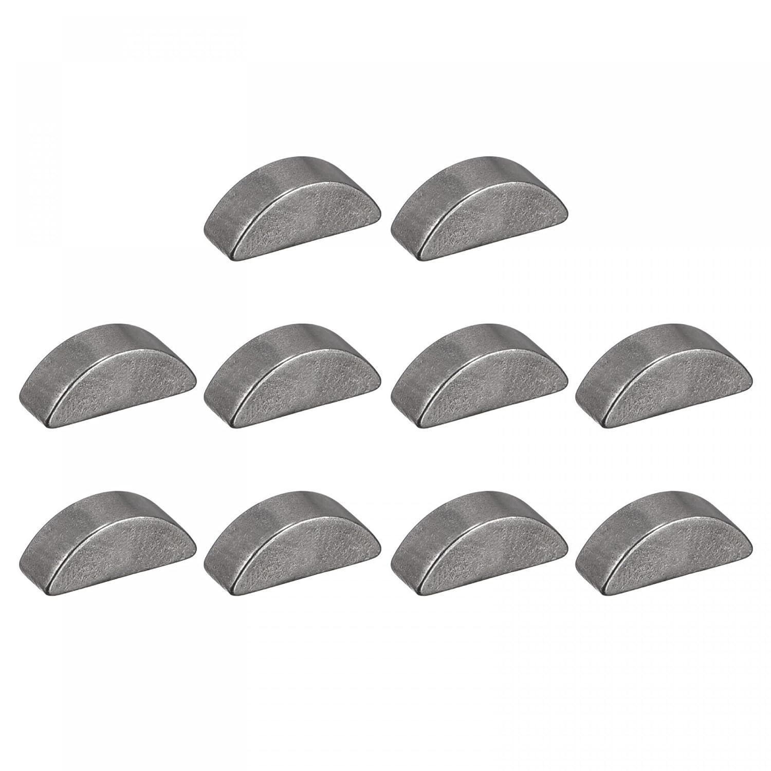 uxcell Woodruff Keys, 10pcs Steel 3mm Width x 3.7mm Height x 10mm Diameter Semicircle Keys