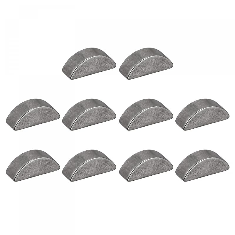 Chavetas Woodruff uxcell de aço carbono 3 mm x 3,7 mm x 10 mm – 25 unidades
