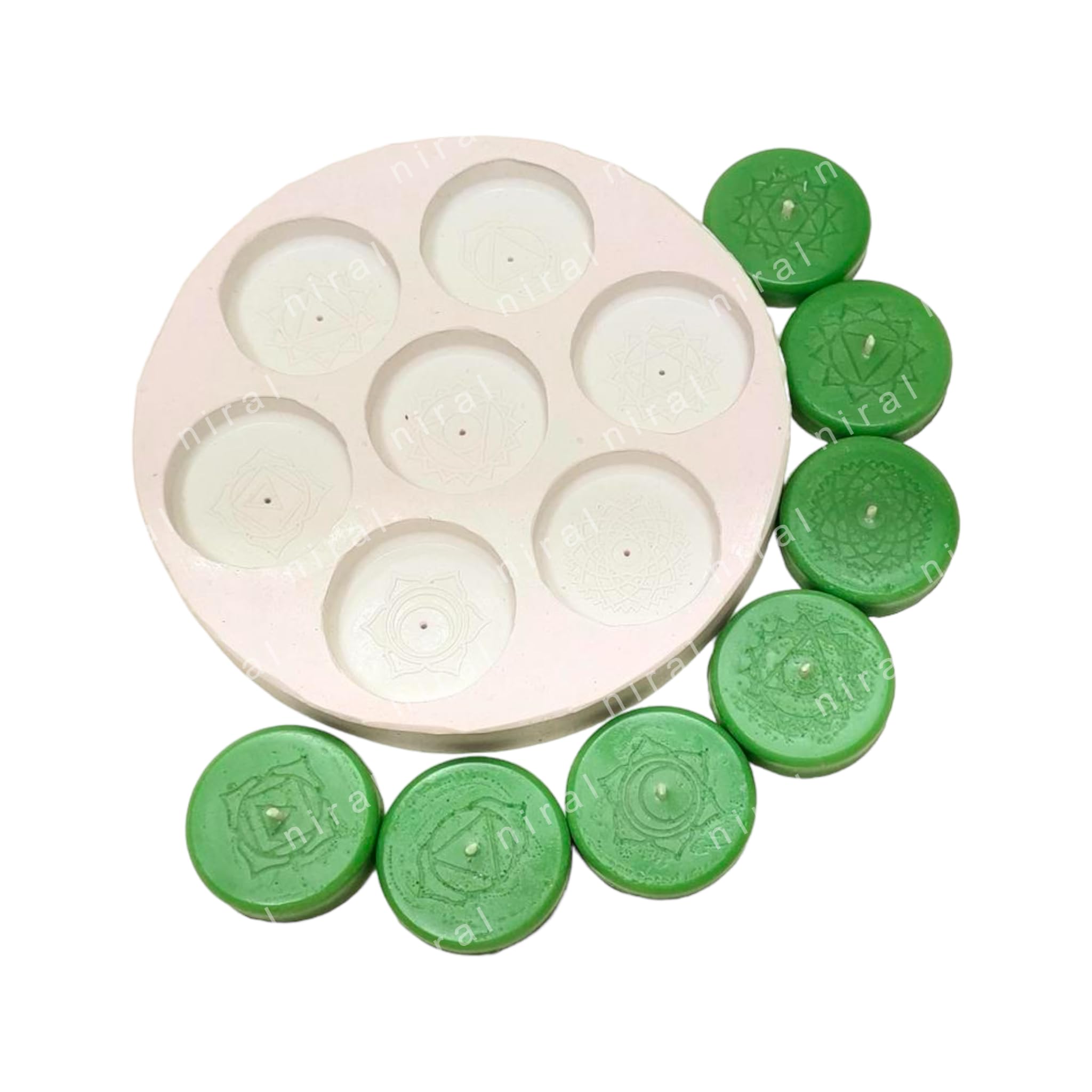 Niral Industries 7 Chakra T-light Mould Round-picture-11