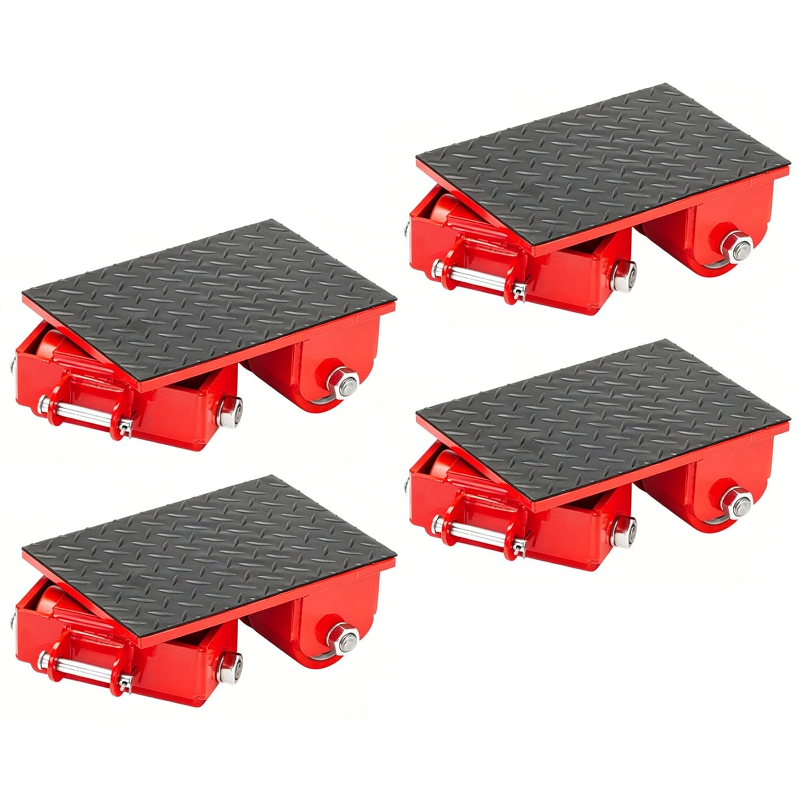 Carrello a Pattini per Macchinari per Impieghi Gravosi con 4 Ruote in PU, Pattini per lo Spostamento di Attrezzature Industriali da 6T(PU Wheels)