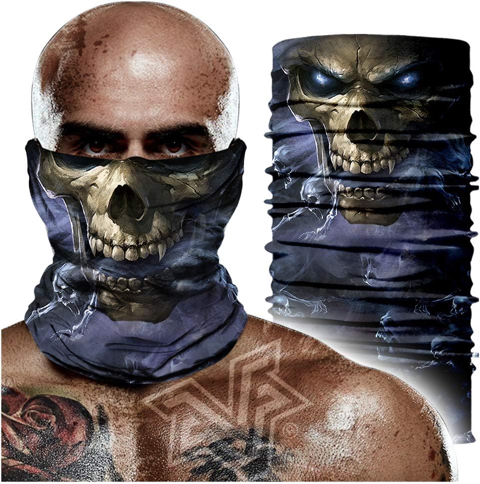 Seamless Neck Gaiter Shield Scarf Bandana Face Mask Seamless UV Protection for Motorcycle Cycling Riding Running Headbands (A-013) - Image 2