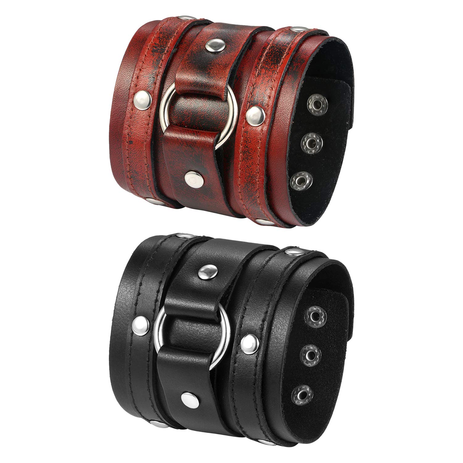 ジューヴェ二リア バングル Amazon | JEWELRYWE レザー ブレスレット ペア 腕輪