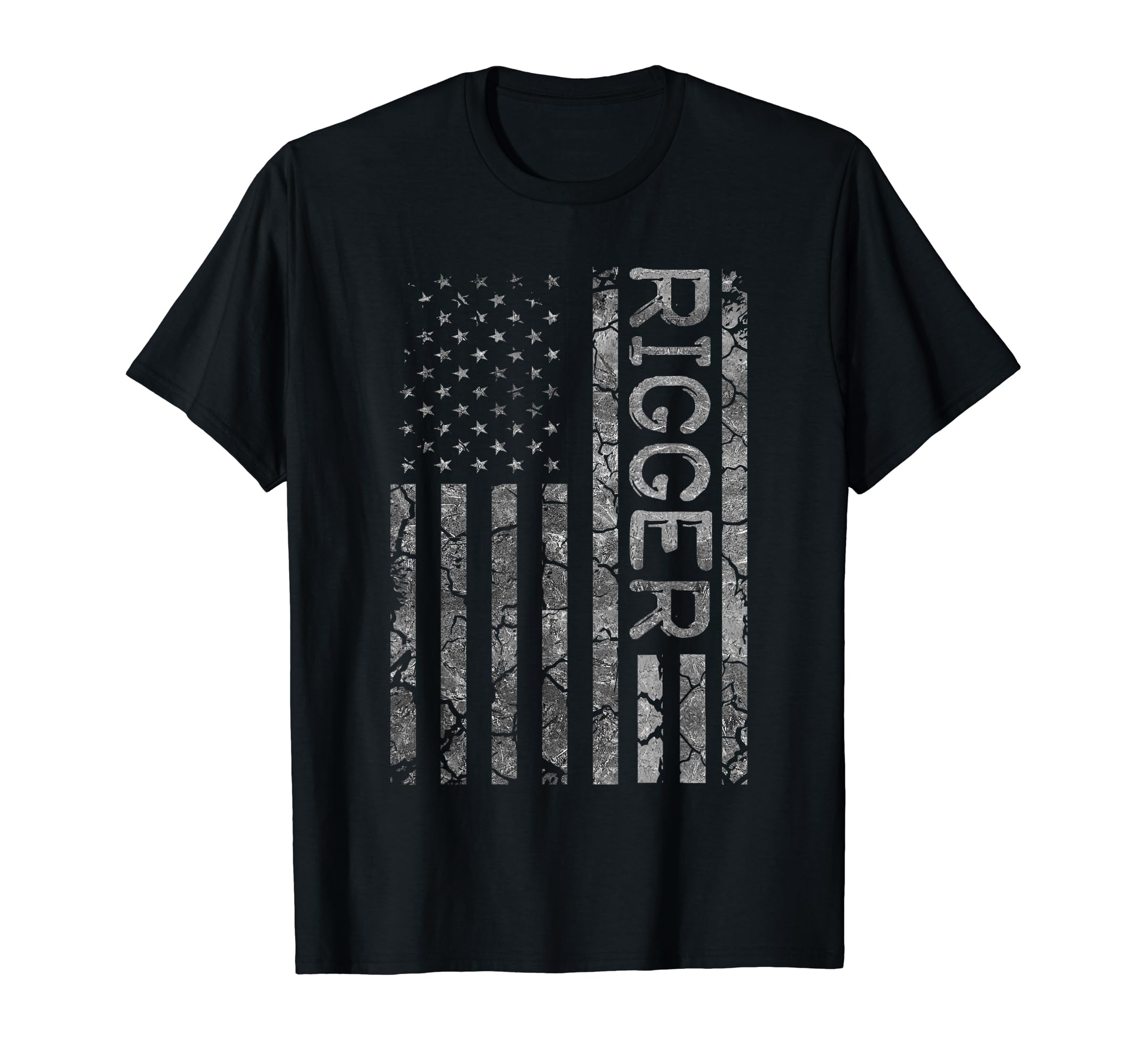Awesome Rigger Profession DesignRigger Funny Job Title Worker American Flag Rigger T-Shirt for Women Men