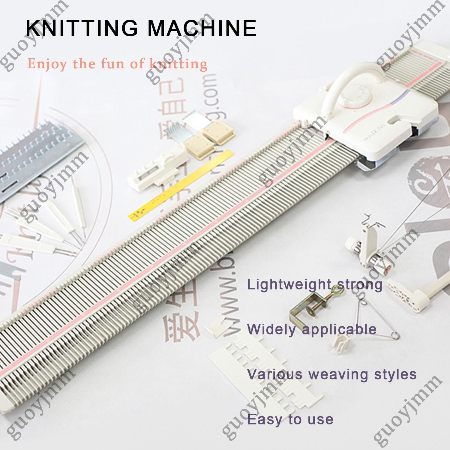 Strickmaschinen-Set, 150 Stiche, mittlere Stärke, 6,5 mm, automatisches Nähwerkzeug für DIY-Projekte, komplettes Set für Schneider- und Bastelbedarf