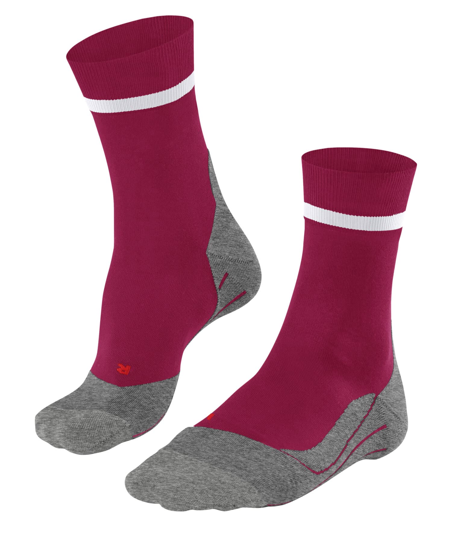 FALKE Women's RU4 Endurance W SO Cotton Anti-Blister 1 Pair Running Socks, Red (Rose 8565), 2.5-3.5