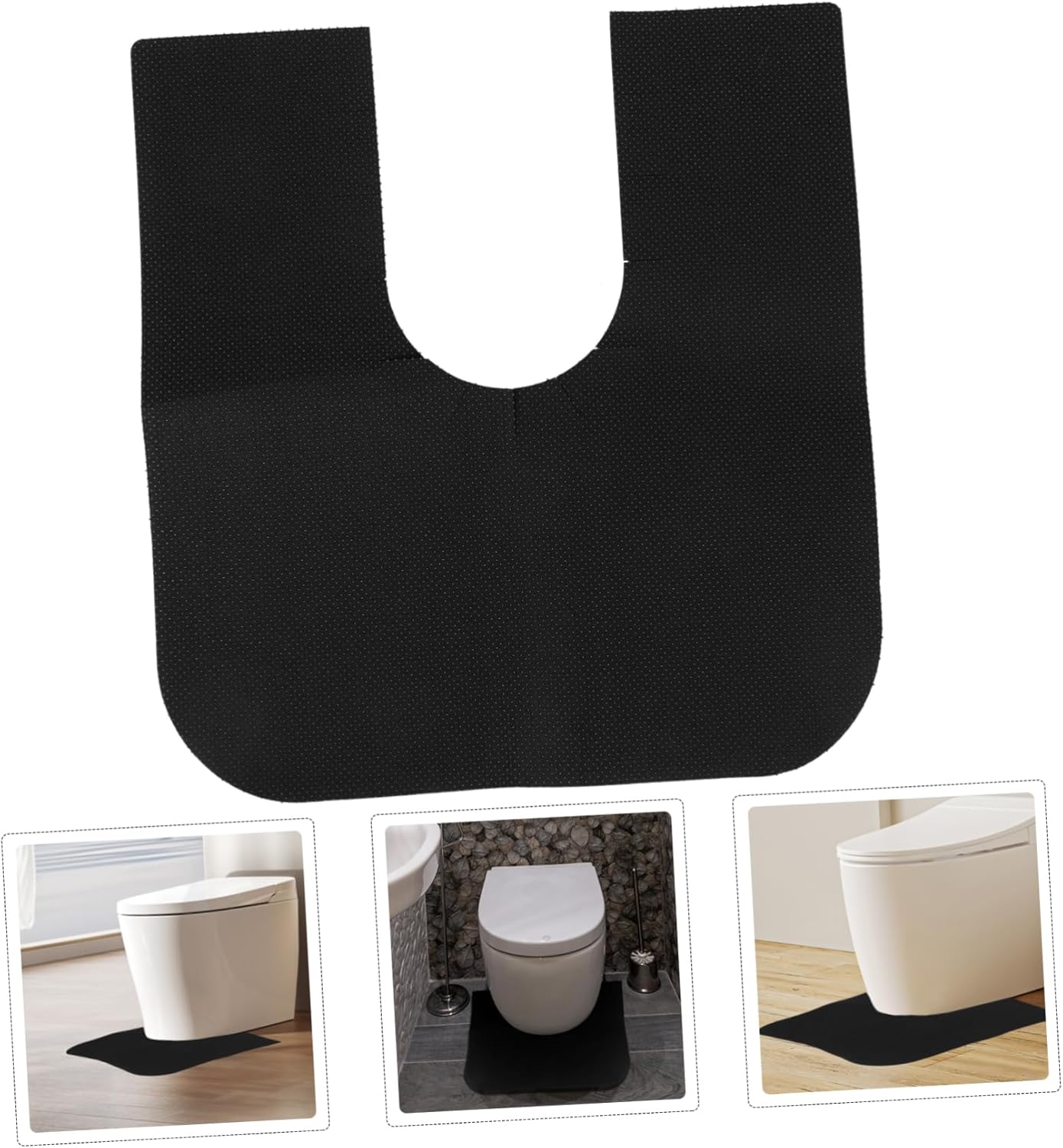 ABOOFAN 6pcs Reusable U-Shaped Toilet Training Mats Urine Bathroom Floor Mats Non-Slip Soft Comfortable for Potty Training