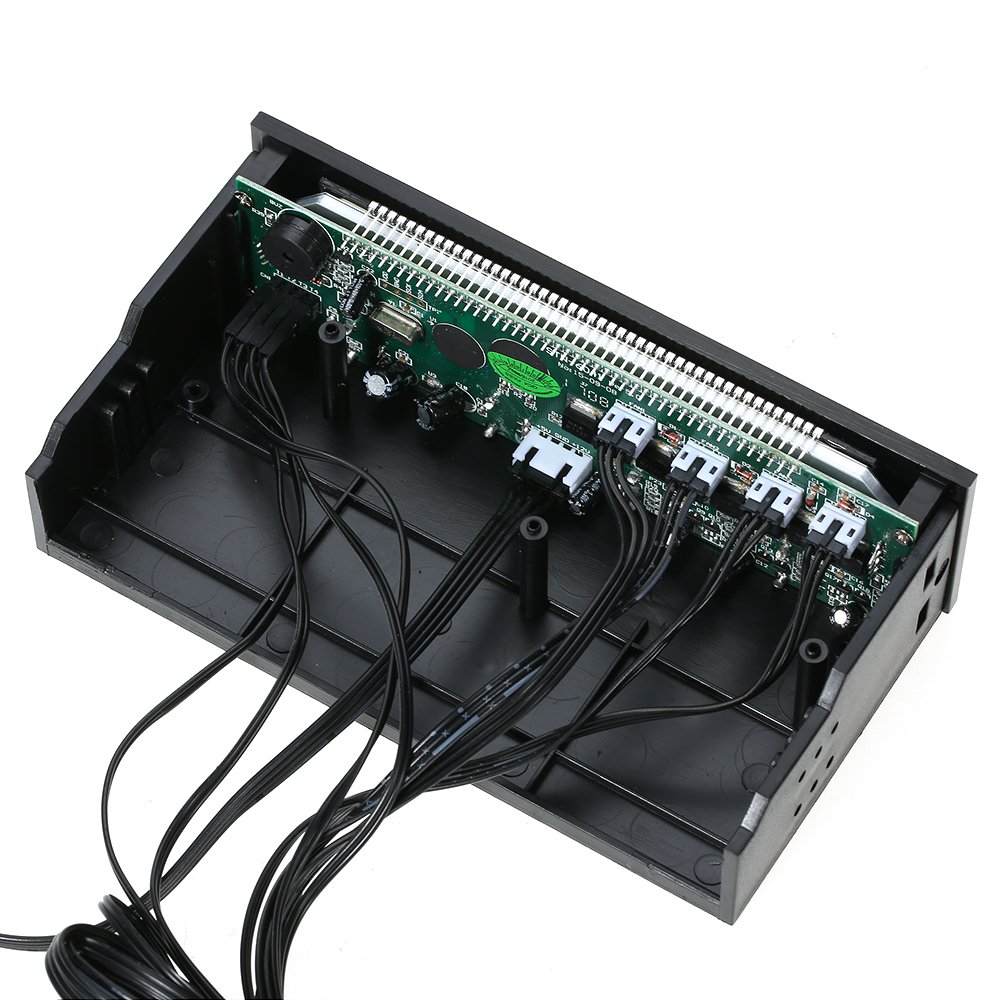 Grborn STW Multifunzione PC CPU 4 canali Ventilatore regolatore di velocità regolatore LCD Raffreddamento Pannello Frontale