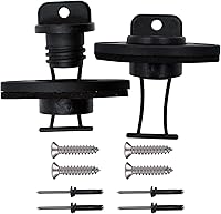 Vista 1 de YYST 2 tapones de drenaje de rosca para kayak canoa barco con tornillos