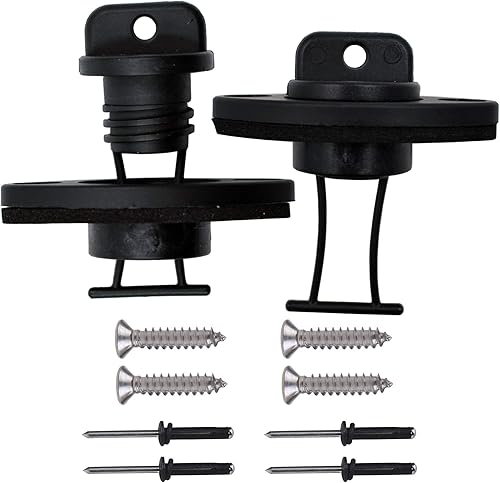 YYST 2 tapones de drenaje de rosca para kayak canoa barco con tornillos