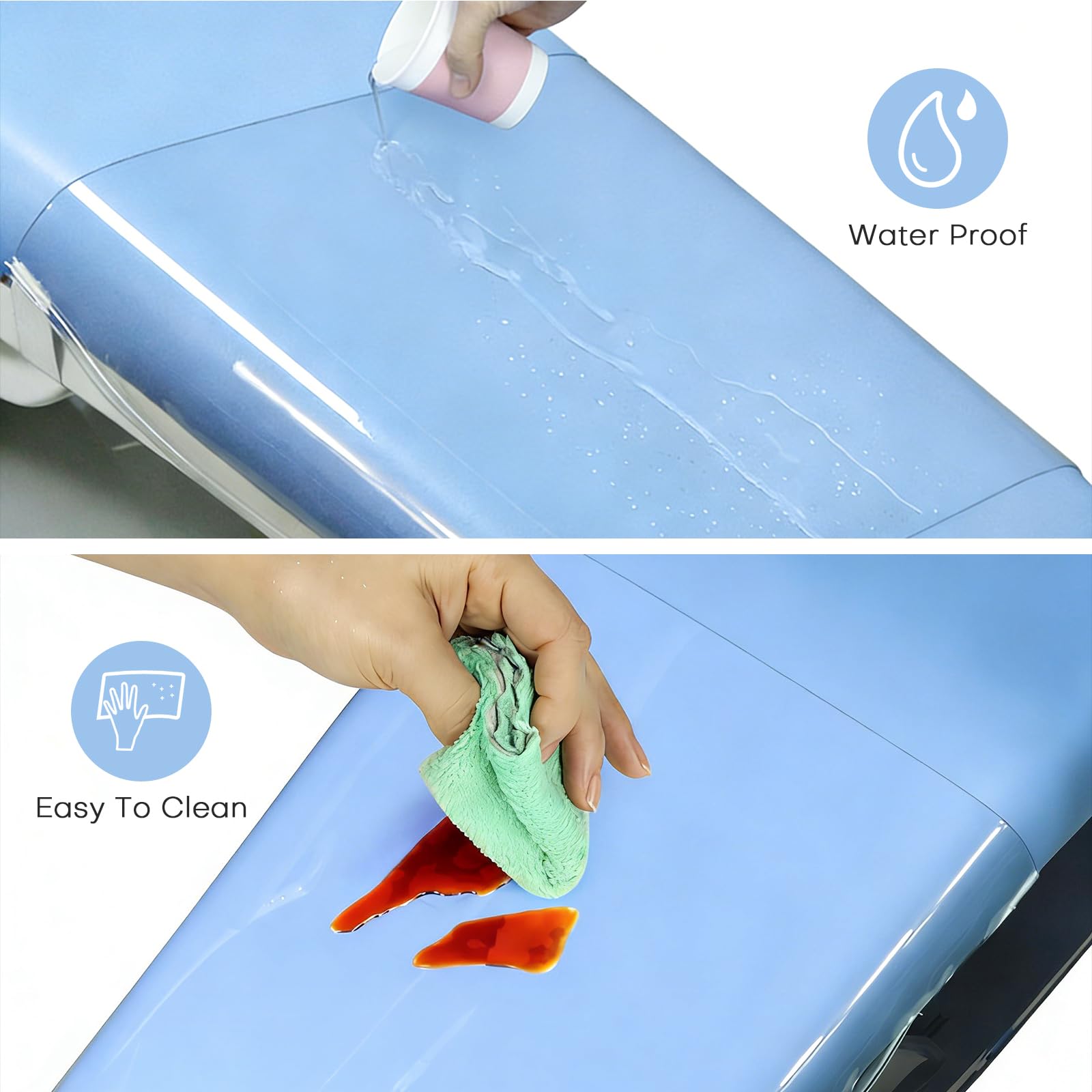 Lot de 5 Coussinets de Protection pour Pieds de Fauteuil Dentaire, avec Bandes élastiques, Anti-poussière, lavables en Plastique(A)