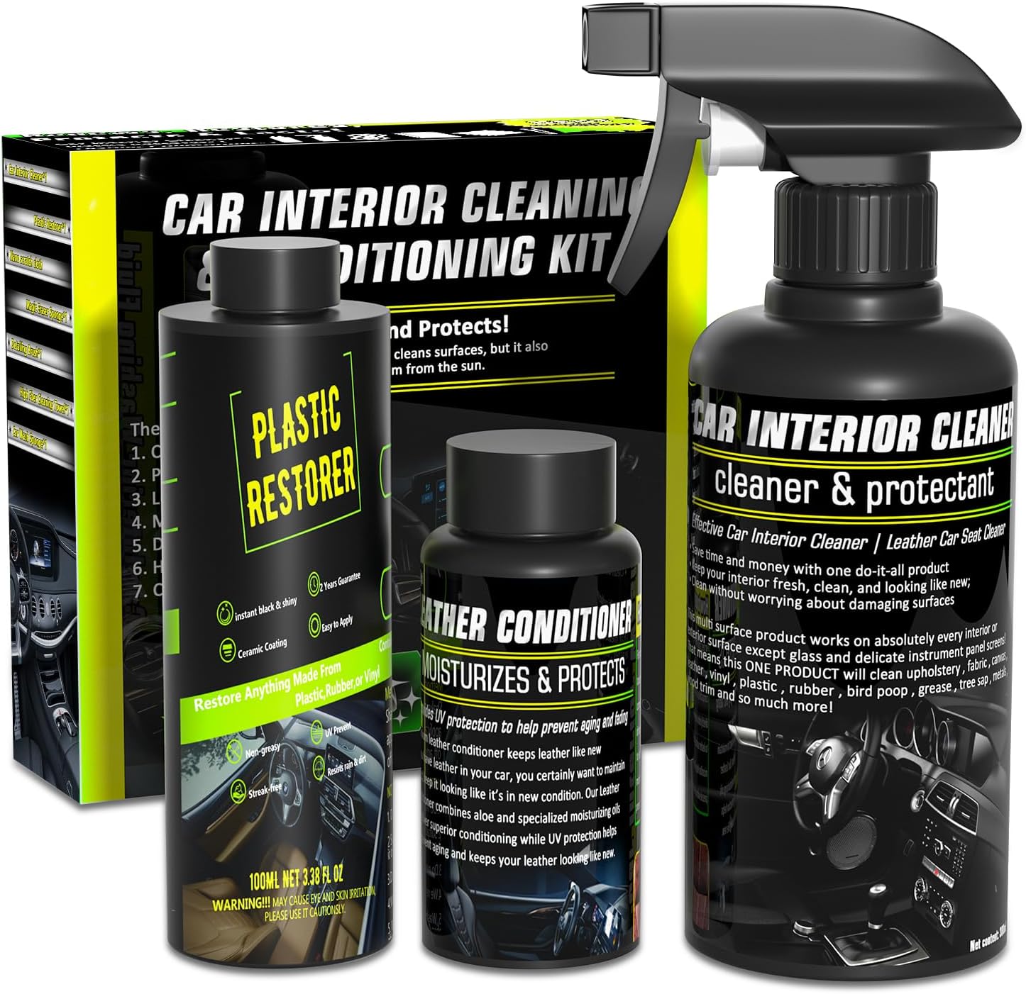 7Piece Car Wash Kit, Car Interior Cleaning Kit, The Car