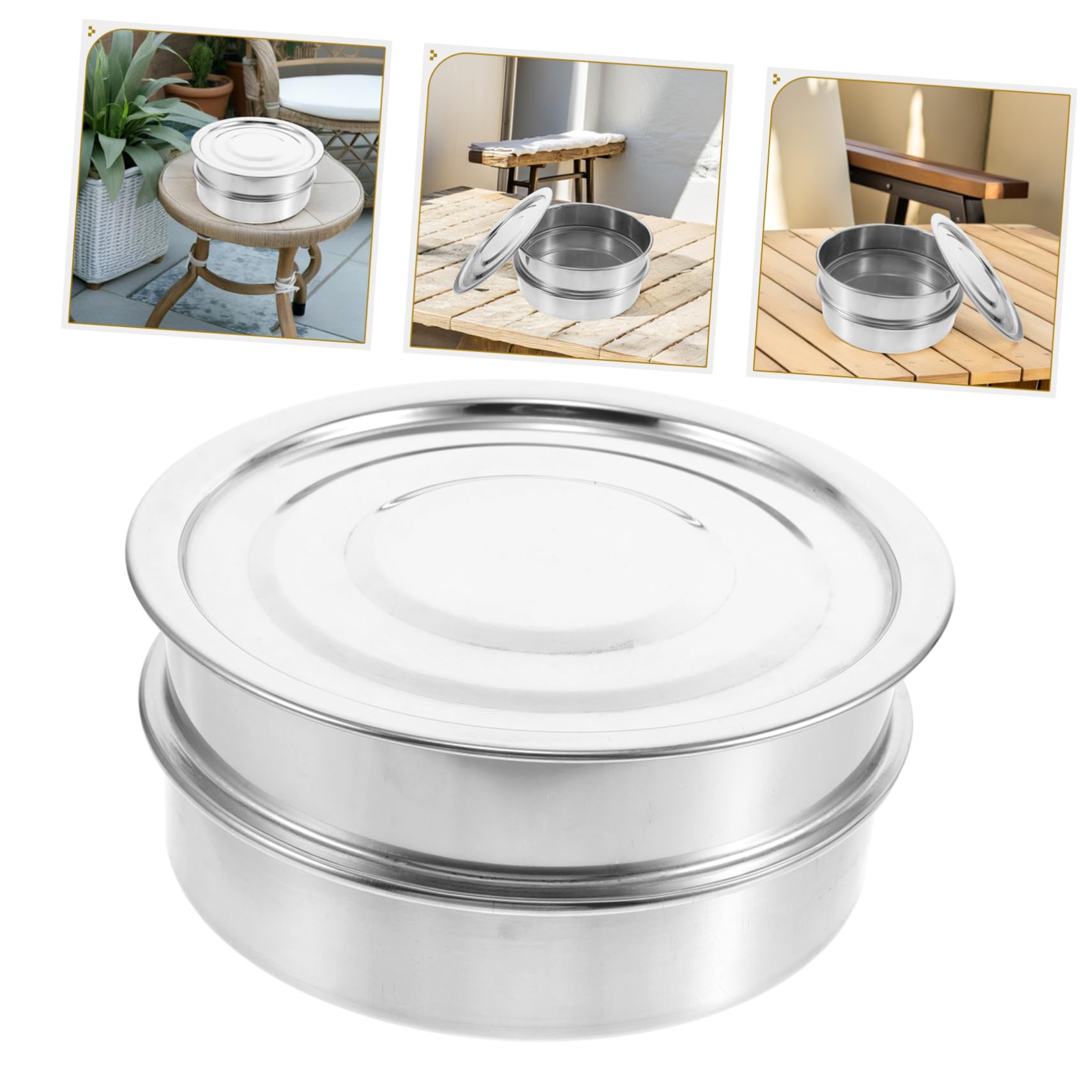 SUPVOX 1ensemble Kit De Germination Acier Empilable avec Couvercle Trays pour Pousses De Brocoli Haricots Et Blé pour Cuisine Et Restaurant