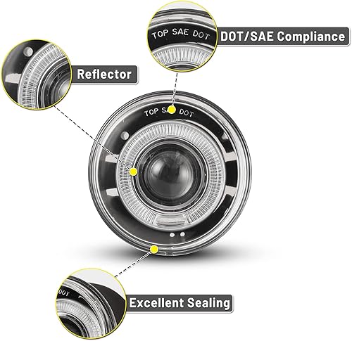 Miniatura 4 de AUTOWIKI Lámparas antiniebla compatibles con Jeep Commander 2006-2010 Grand Cherokee 2005-2010 Reemplazo del pasajero del conductor