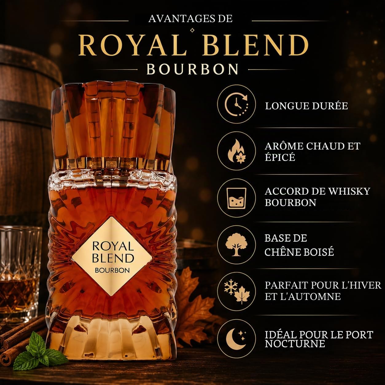 Eau de parfum Royal Blend Bourbon 100 ml - French Avenue