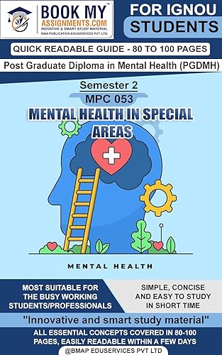 IGNOU MPC 053 Mental Health in Special Areas Study Material For IGNOU Students Latest Edition (Quick Readable Note) | Efficiency Meets Mastery