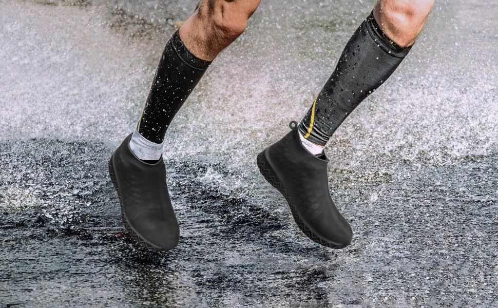1_Pair Reusable Shoe Covers, Anti-Slip Water Resistant Overshoes Silicone Rubber Shoe Cover Protectors for Kids, Men, Women Water and Dust proof Silicone Shoe cover (SMALL, BLACK) (B0CDRLMXT4) Amazon Price History, Amazon Price Tracker