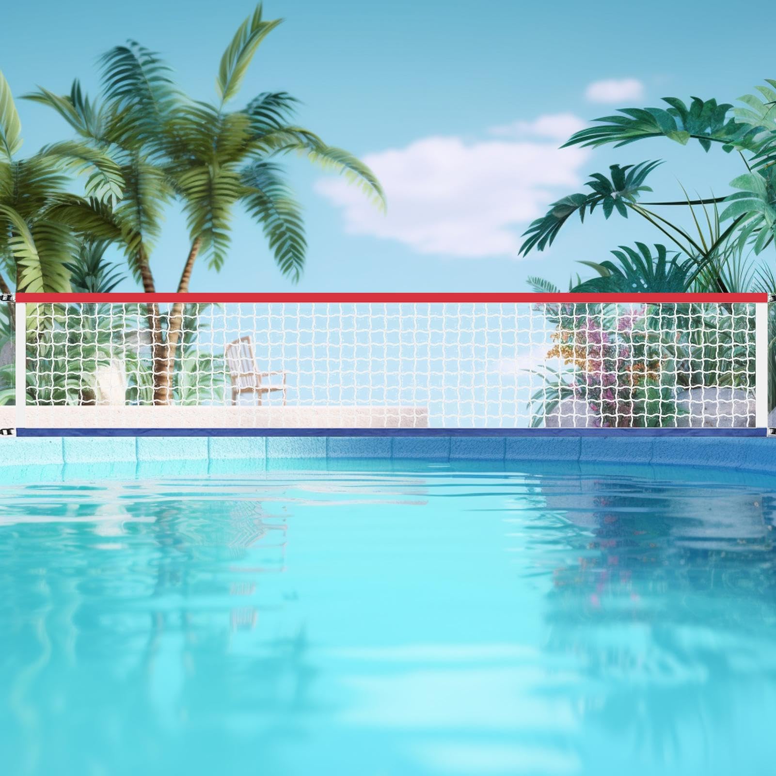 Filet De Volley Pour Piscine Robuste Imperméable Portable Ajustable