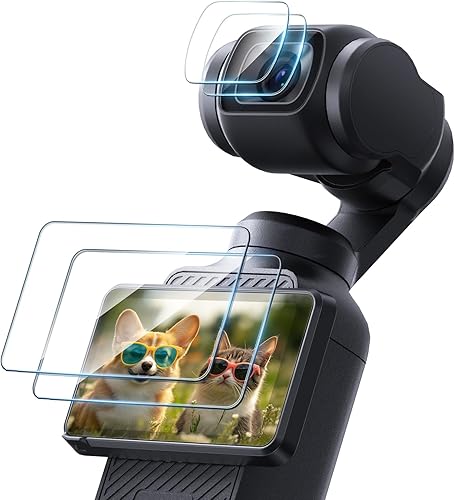 llano Protector de pantalla Osmo Pocket 3 para DJI Osmo Pocket 3, accesorios Osmo Pocket 3, vidrio templado 9H, ultra transparente, antiarañazos,