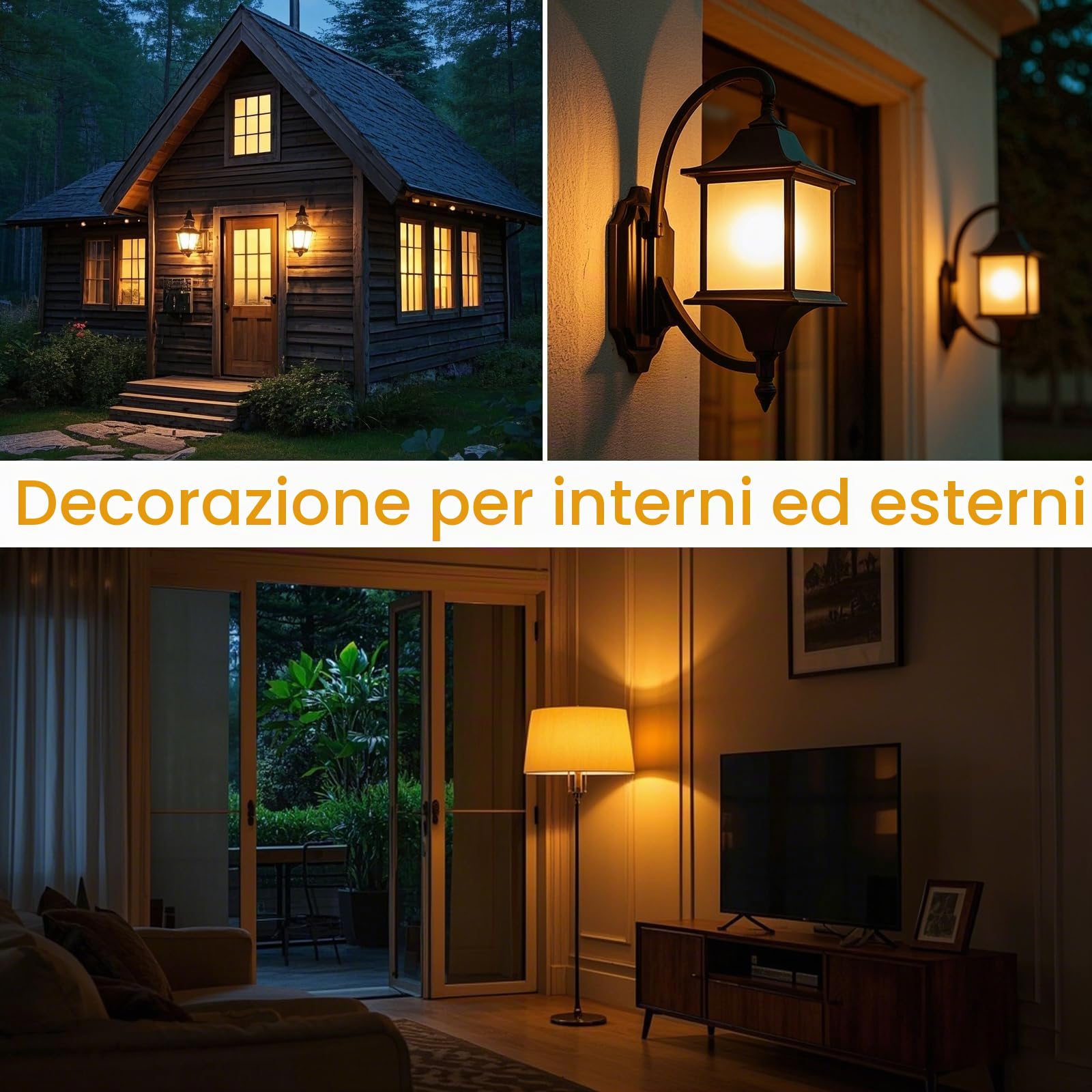 Lampadine per insetti da esterni, 9 W, gialle, A19, per esterni, anti insetti, equivalenti a 60 W, 2000 K, lampadina da balcone ambrata, attacco E26, non dimmerabile