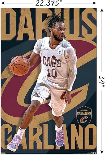 Miniatura 3 de Trends International NBA Cleveland Cavaliers - Póster de pared Darius Garland 23, 34 pulgadas de largo x 22.4 pulgadas, versión sin marco