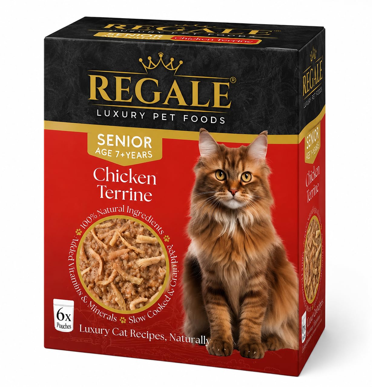 Regale Luxury Pet Foods Wet Cat Food Senior Chicken Terrine 6x70g