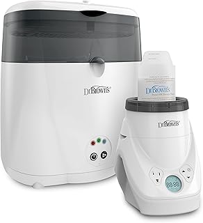 Dr. Brown’s Natural Flow MilkSPA Breastmilk and Bottle Warmer with Dr. Brown’s Deluxe Electric Sterilizer for Baby Bottles...