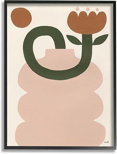 Stupell Industries Arte Giclée Abstracto Boho Tulipán Enmarcado por Moira Hershey