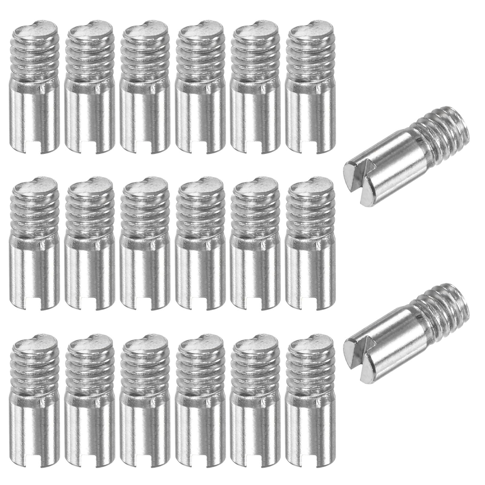 M METERXITY 20-Pack M4 x 10mm Slotted Cylindrical Pin Dowel