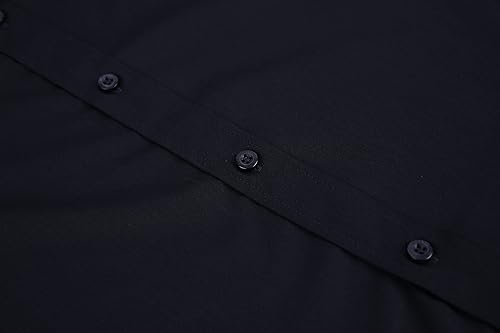 Vista 4 de Alex Vando - Camisa de vestir de bambú para hombre, elástica, de ajuste regular y libre de arrugas