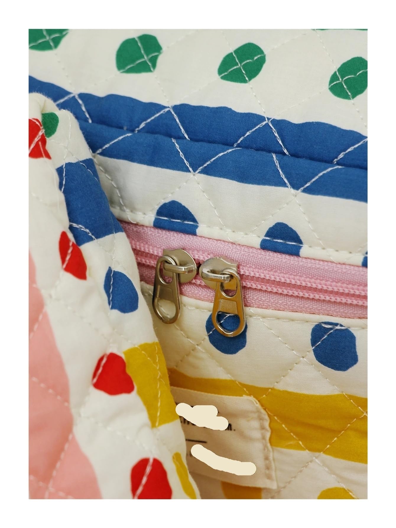 Kosmetiktasche 3 Teile/Satz Bunte Stepp Make-Up Tasche Set Floral Make-Up Tasche Reißverschluss Ästhetische Kulturbeutel Reise Kosmetik Tasche