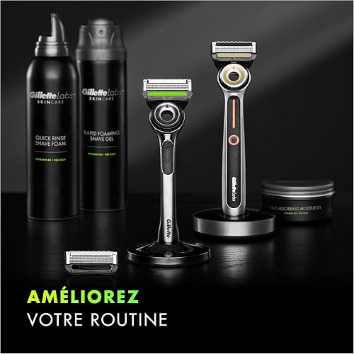 Gillette Labs Lames de Rasoir Homme Pack de 9 – Recharges Compatibles avec les Manches de la Série, en Acier Inoxydable, Cartouches Plus Durables, 1 Rechange Jusqu’à 30 Rasages - 4