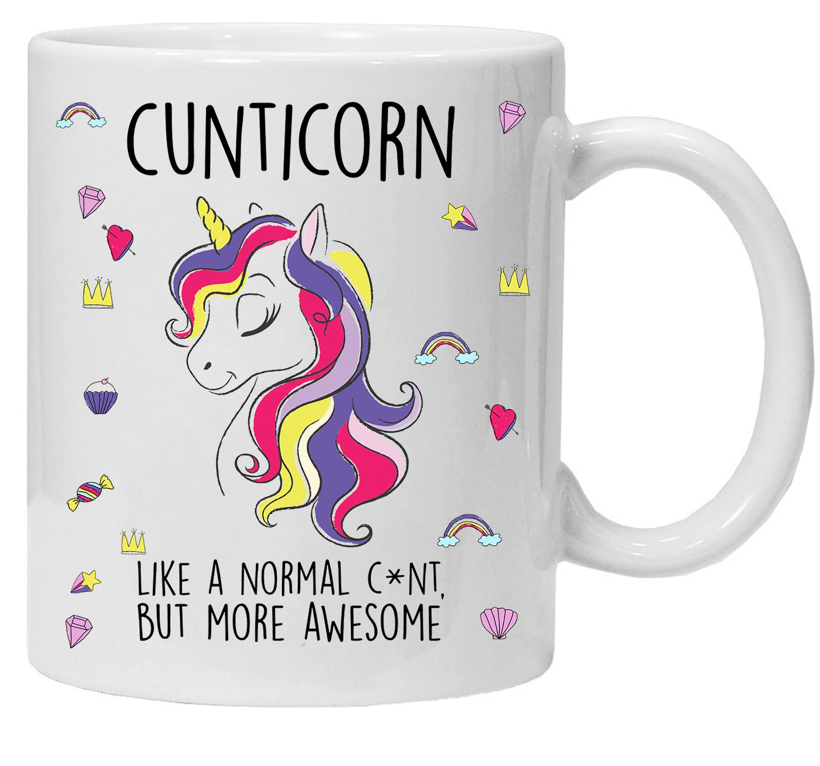 Acen Merchandise Men's White Coarse Mug | Cunticorn | Secret Santa Gift | Leaving Wo, Chef, Trainee, Retiret Thank You | Original Gift Idea, Humor, Funny, Funny (White)