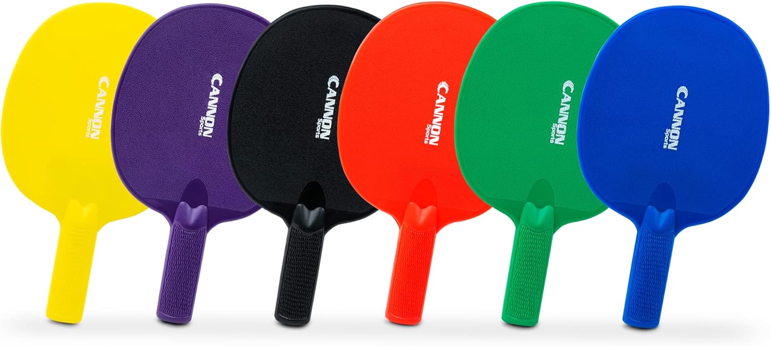 Cannon Sports Unbreakable Table Tennis Paddles - Waterproof &amp; Weather Resistant Table Tennis Rackets for Indoor &amp; Outdoor Use – Textured Easy Grip Handle – Multiple Color Options