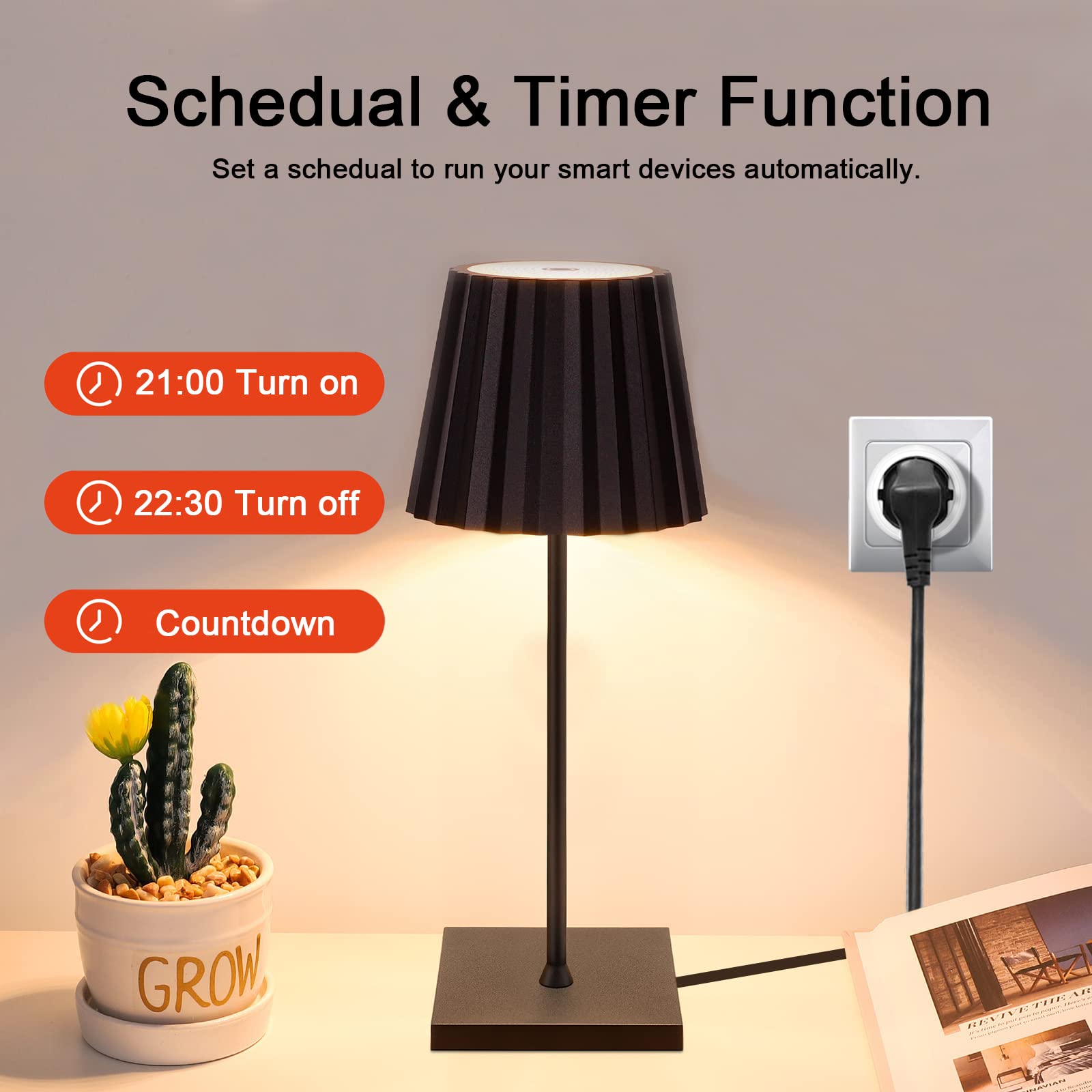ZigBee Prise Connectée, Prise Intelligente avec Surveillance de la consommation, 16A Alexa Prise avec Contrôle à Distance compatible Alexa/Google Home,Fonction de Temps,Commande Vocale,Hub Requis 4PCS