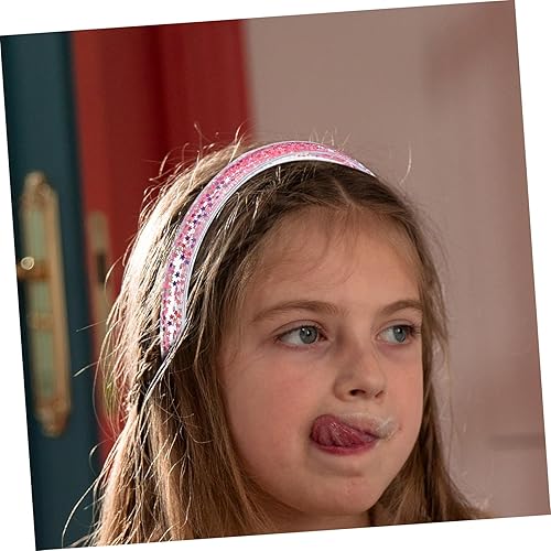 Miniatura 6 de Esponja de pedicura Scrubber 5 unids headgear girl Miss joyería de moda diadema diadema de tela horquilla forro lentejuelas accesorios para el