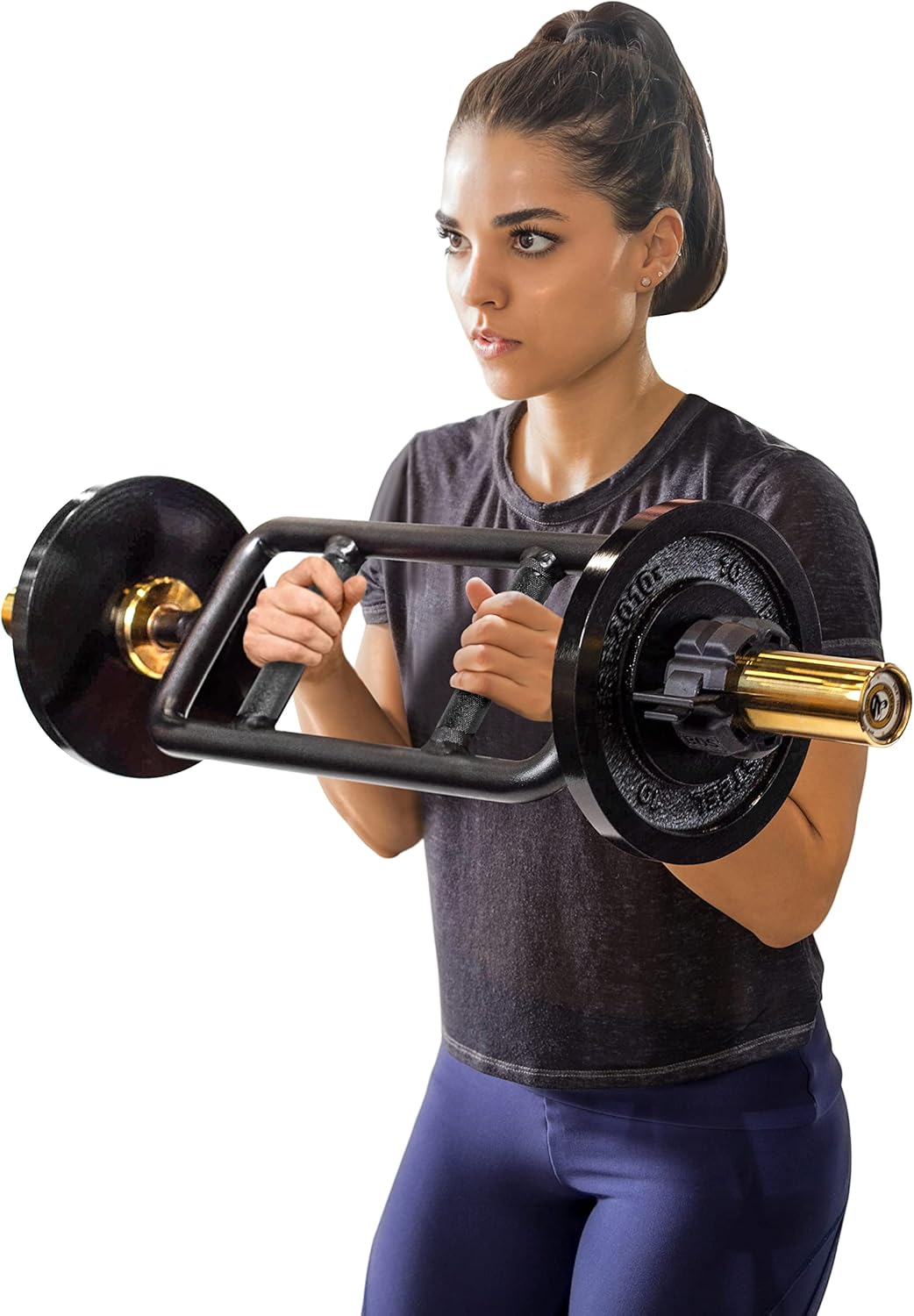 Bells of Steel Industrial Tricep Bar - Commercial and Home Gym - Triceps Bar Titanium Plated Sleeves, Black Cerakote Shaft Finish - 28mm diameter, 330lb Weight Capacity