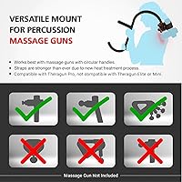 Vista 3 de Dorso Paquete (incluye soporte y bastón) para uso con pistolas de masaje de percusión para extender el alcance