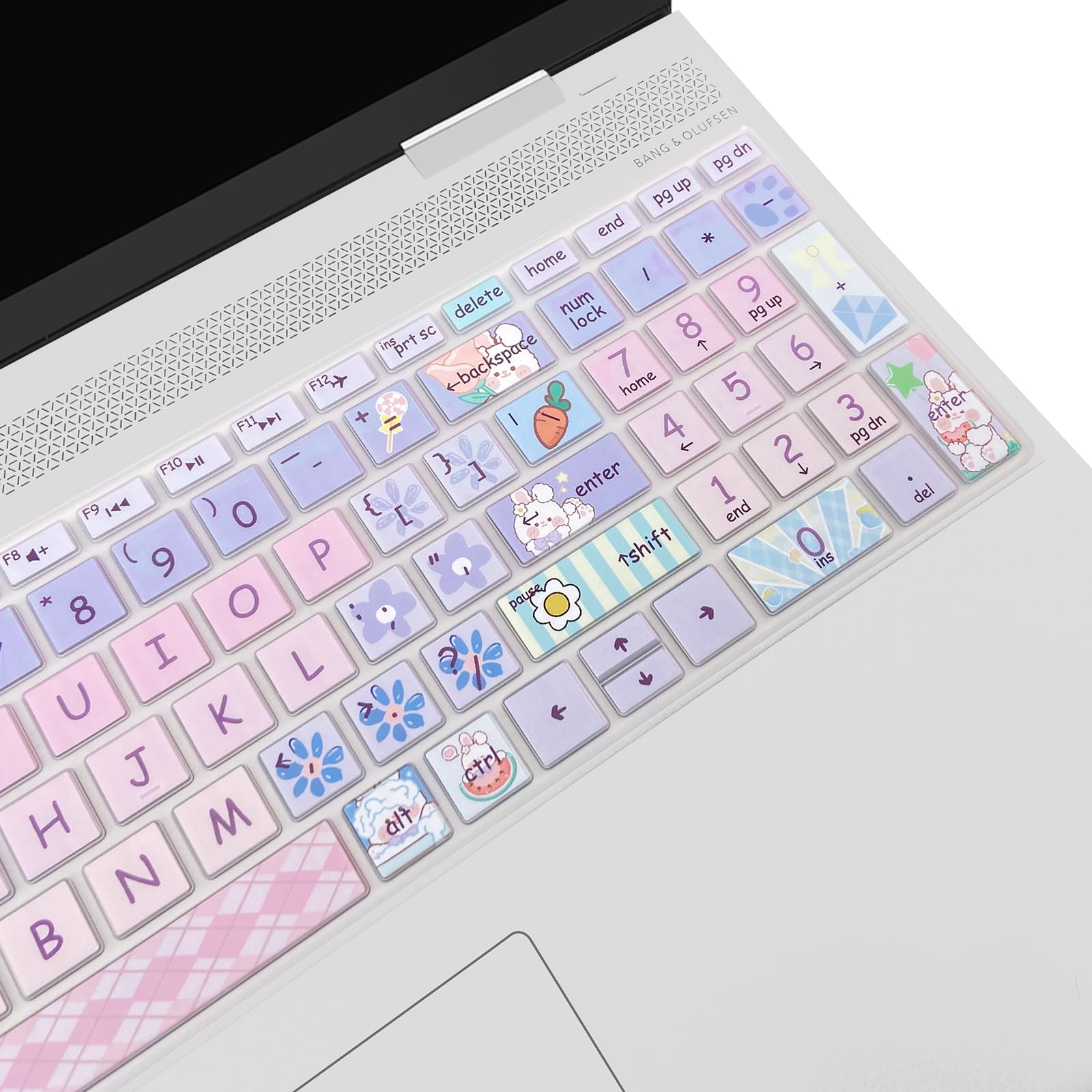 2-Pack Silicone Keyboard Covers For 15.6" HP Pavilion Laptops - Love Bear & Clear Skins
