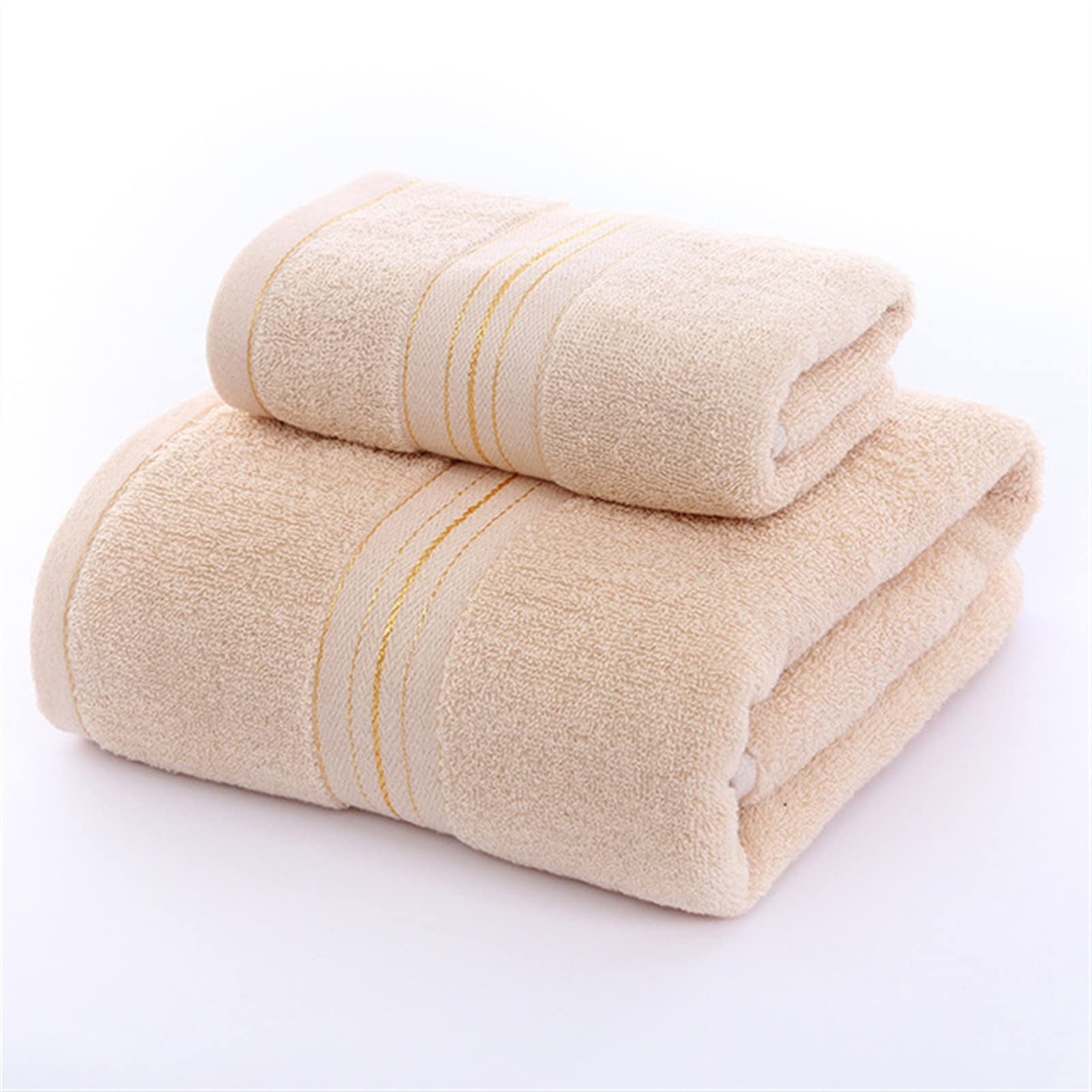 2pcs Towel Set Thicken Face Towel Pure Cotton Adult Sport Travel Towel Soft Bath Towels Color C Size