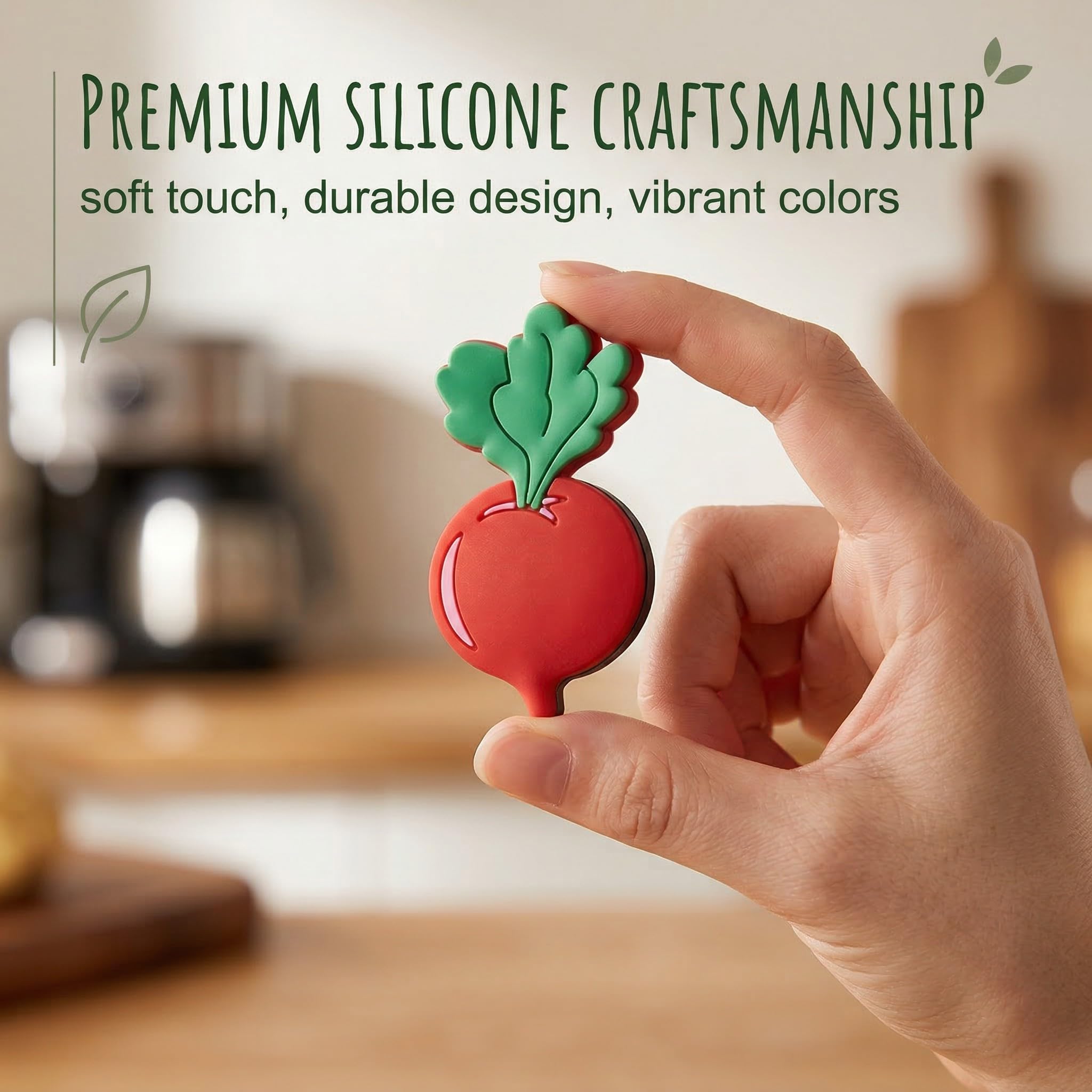 10 Calamite da frigo a forma di verdure – Calamite 3D carine per frigo e lavagna magnetica