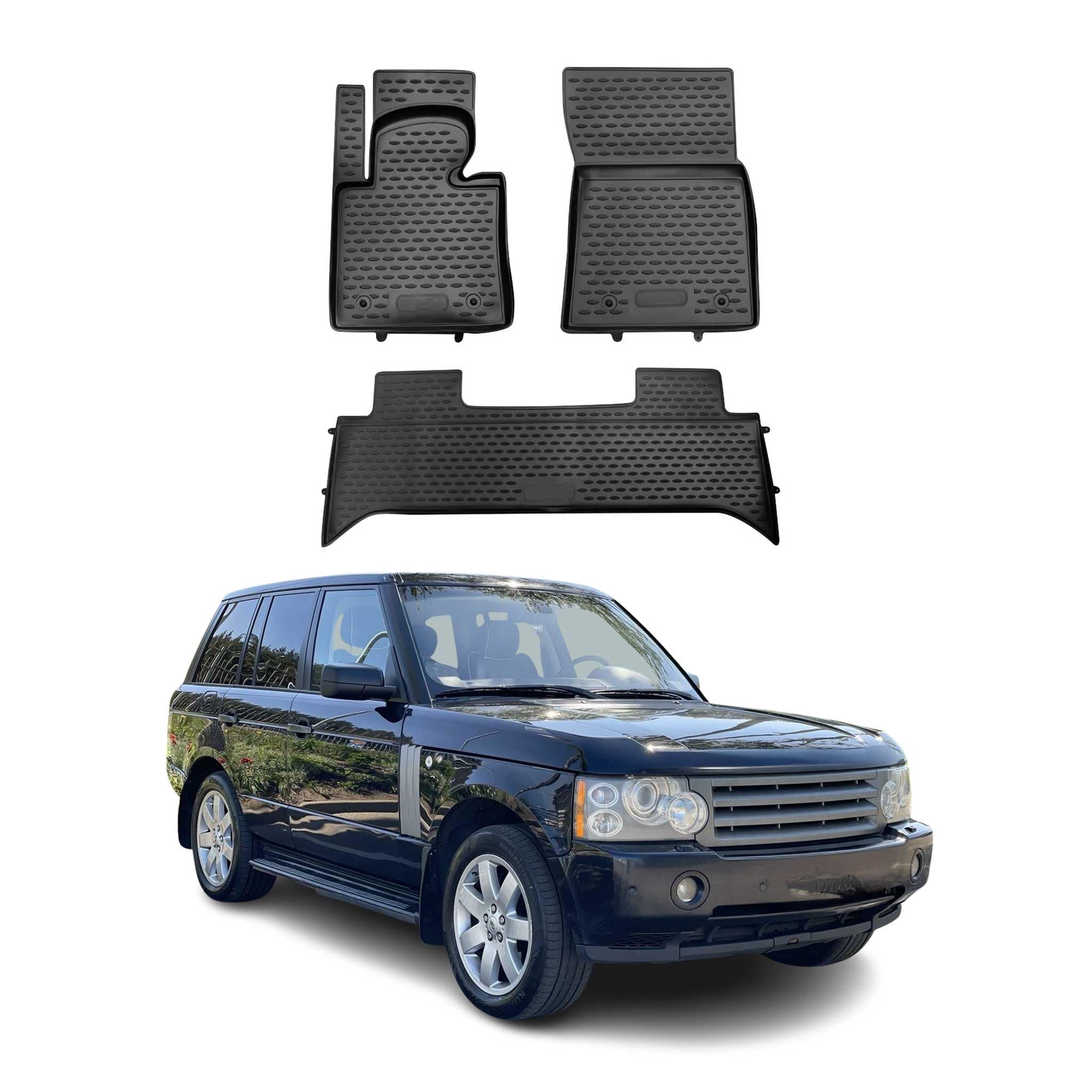 Tapis de sol Range Rover 2002-2012 finition premium caoutchouc TPE noir - 8