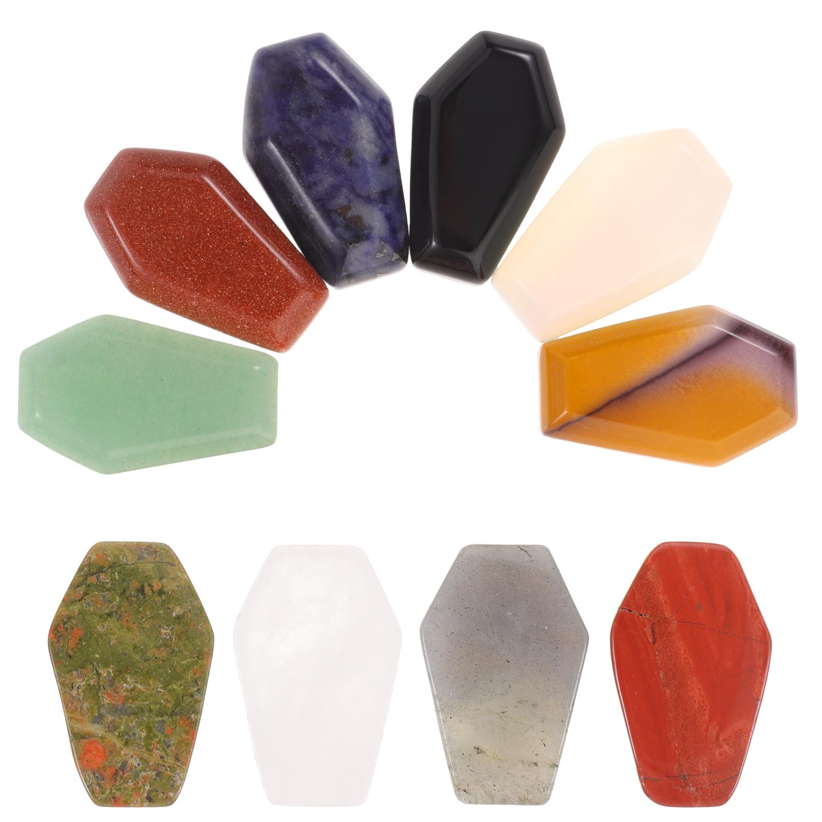 Piedras en Forma de Ataúd UTHCLO: Tacto Seguro para Manos y Relax en tu Mesa